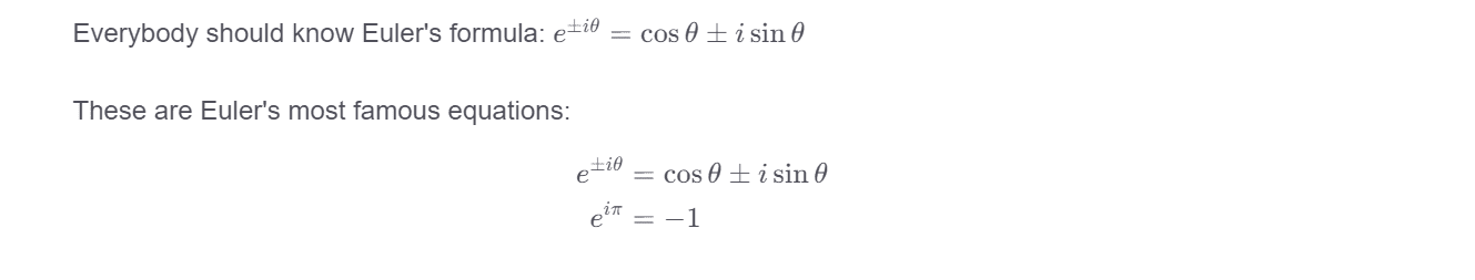 Equações LaTeX renderizadas
