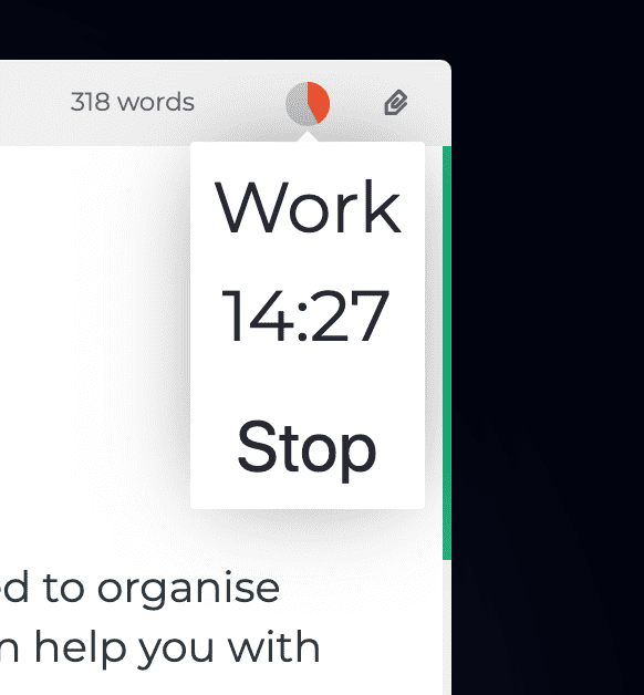Pomodoro Timer during Run