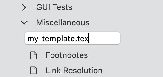 Creating a TeX file